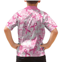 Breast Cancer Awareness Pink Ribbon Family Matching Mermaid Dress and Hawaiian Shirt Tie Dye Style - Wonder Print Shop