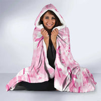 Breast Cancer Awareness Pink Ribbon Hooded Blanket Tie Dye Style - Wonder Print Shop