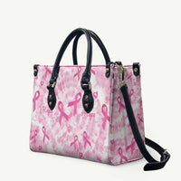 Breast Cancer Awareness Pink Ribbon Leather Bag Tie Dye Style - Wonder Print Shop