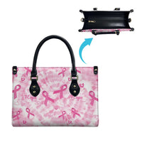Breast Cancer Awareness Pink Ribbon Leather Bag Tie Dye Style - Wonder Print Shop