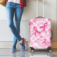 Breast Cancer Awareness Pink Ribbon Luggage Cover Tie Dye Style - Wonder Print Shop