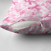 Breast Cancer Awareness Pink Ribbon Pillow Cover Tie Dye Style - Wonder Print Shop