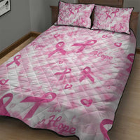 Breast Cancer Awareness Pink Ribbon Quilt Bed Set Tie Dye Style - Wonder Print Shop