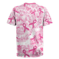 Breast Cancer Awareness Pink Ribbon Rugby Jersey Tie Dye Style - Wonder Print Shop