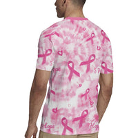 Breast Cancer Awareness Pink Ribbon Rugby Jersey Tie Dye Style - Wonder Print Shop