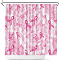 Breast Cancer Awareness Pink Ribbon Shower Curtain Tie Dye Style - Wonder Print Shop