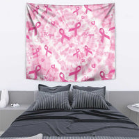 Breast Cancer Awareness Pink Ribbon Tapestry Tie Dye Style - Wonder Print Shop