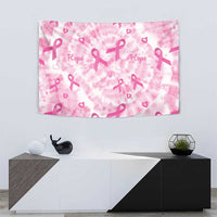 Breast Cancer Awareness Pink Ribbon Tapestry Tie Dye Style - Wonder Print Shop