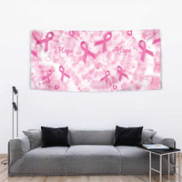 Breast Cancer Awareness Pink Ribbon Tapestry Tie Dye Style - Wonder Print Shop