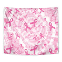 Breast Cancer Awareness Pink Ribbon Tapestry Tie Dye Style - Wonder Print Shop