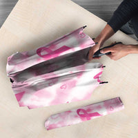 Breast Cancer Awareness Pink Ribbon Umbrella Tie Dye Style - Wonder Print Shop