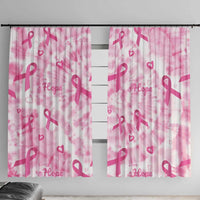 Breast Cancer Awareness Pink Ribbon Window Curtain Tie Dye Style - Wonder Print Shop
