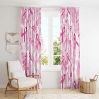 Breast Cancer Awareness Pink Ribbon Window Curtain Tie Dye Style - Wonder Print Shop