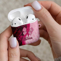Breast Cancer Awareness AirPods Case Party Like A Survivor - Pink African Pattern - Wonder Print Shop
