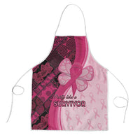 Breast Cancer Awareness Apron Party Like A Survivor - Pink African Pattern - Wonder Print Shop