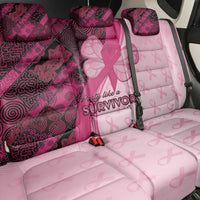 Breast Cancer Awareness Back Car Seat Cover Party Like A Survivor - Pink African Pattern - Wonder Print Shop