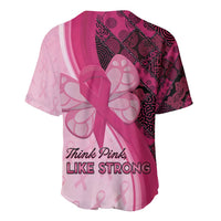 Breast Cancer Awareness Baseball Jersey Party Like A Survivor - Pink African Pattern - Wonder Print Shop