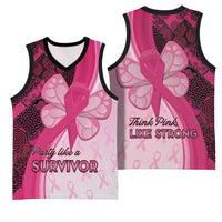 Breast Cancer Awareness Basketball Jersey Party Like A Survivor - Pink African Pattern - Wonder Print Shop