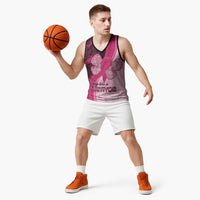 Breast Cancer Awareness Basketball Jersey Party Like A Survivor - Pink African Pattern - Wonder Print Shop