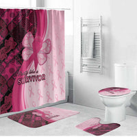 Breast Cancer Awareness Bathroom Set Party Like A Survivor - Pink African Pattern - Wonder Print Shop