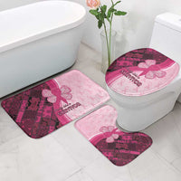 Breast Cancer Awareness Bathroom Set Party Like A Survivor - Pink African Pattern - Wonder Print Shop