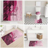 Breast Cancer Awareness Bathroom Set Party Like A Survivor - Pink African Pattern - Wonder Print Shop