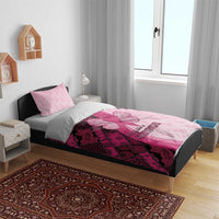 Breast Cancer Awareness Bedding Set Party Like A Survivor - Pink African Pattern - Wonder Print Shop