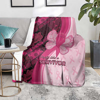 Breast Cancer Awareness Blanket Party Like A Survivor - Pink African Pattern - Wonder Print Shop