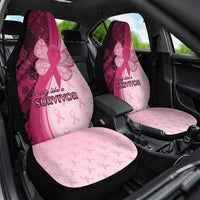 Breast Cancer Awareness Car Seat Cover Party Like A Survivor - Pink African Pattern - Wonder Print Shop