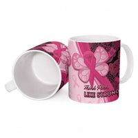 Breast Cancer Awareness Ceramic Mug Party Like A Survivor - Pink African Pattern - Wonder Print Shop