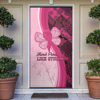 Breast Cancer Awareness Door Cover Party Like A Survivor - Pink African Pattern - Wonder Print Shop