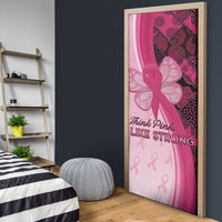 Breast Cancer Awareness Door Cover Party Like A Survivor - Pink African Pattern - Wonder Print Shop