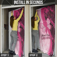 Breast Cancer Awareness Door Cover Party Like A Survivor - Pink African Pattern - Wonder Print Shop