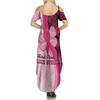 Breast Cancer Awareness Family Matching Summer Maxi Dress and Hawaiian Shirt Party Like A Survivor - Pink African Pattern - Wonder Print Shop