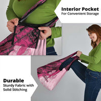 Breast Cancer Awareness Grocery Bag Party Like A Survivor - Pink African Pattern - Wonder Print Shop