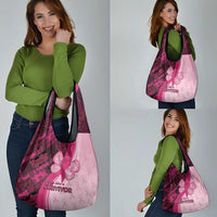 Breast Cancer Awareness Grocery Bag Party Like A Survivor - Pink African Pattern - Wonder Print Shop
