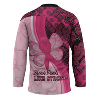 Breast Cancer Awareness Hockey Jersey Party Like A Survivor - Pink African Pattern - Wonder Print Shop