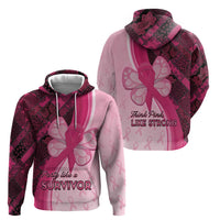 Breast Cancer Awareness Hoodie Party Like A Survivor - Pink African Pattern - Wonder Print Shop