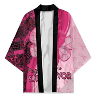 Breast Cancer Awareness Kimono Party Like A Survivor - Pink African Pattern - Wonder Print Shop
