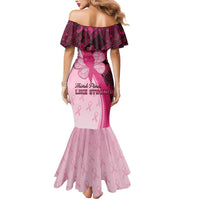 Breast Cancer Awareness Mermaid Dress Party Like A Survivor - Pink African Pattern - Wonder Print Shop