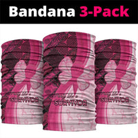 Breast Cancer Awareness Neck Gaiter Party Like A Survivor - Pink African Pattern - Wonder Print Shop