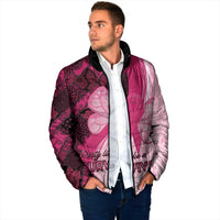 Breast Cancer Awareness Padded Jacket Party Like A Survivor - Pink African Pattern - Wonder Print Shop