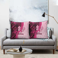 Breast Cancer Awareness Pillow Cover Party Like A Survivor - Pink African Pattern - Wonder Print Shop