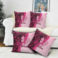 Breast Cancer Awareness Pillow Cover Party Like A Survivor - Pink African Pattern - Wonder Print Shop