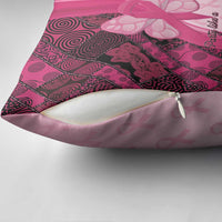 Breast Cancer Awareness Pillow Cover Party Like A Survivor - Pink African Pattern - Wonder Print Shop