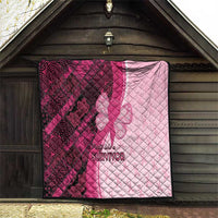 Breast Cancer Awareness Quilt Party Like A Survivor - Pink African Pattern - Wonder Print Shop