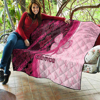 Breast Cancer Awareness Quilt Party Like A Survivor - Pink African Pattern - Wonder Print Shop