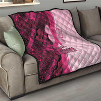 Breast Cancer Awareness Quilt Party Like A Survivor - Pink African Pattern - Wonder Print Shop