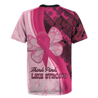 Breast Cancer Awareness Rugby Jersey Party Like A Survivor - Pink African Pattern - Wonder Print Shop
