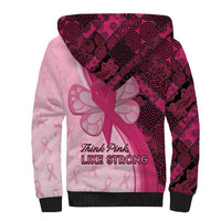 Breast Cancer Awareness Sherpa Hoodie Party Like A Survivor - Pink African Pattern - Wonder Print Shop